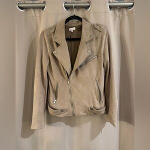 Pixley Beige Suede Jacket